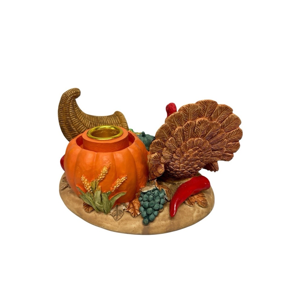 Vintage‎ Fall Harvest Candle Holder Set – Table Centerpiece Thanksgiving Decor - Picture 7 of 9